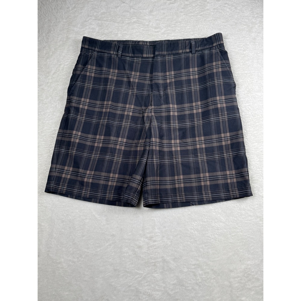 Walter Hagen Plaid Golf Shorts Moisture Wicking Performance Size 36